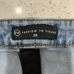 Fashion to figure  Distressed Rhinestone Bling High Rise Skinny Jeans Plus Sz 28 Photo 7