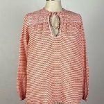 Roberta Roller Rabbit Roller Rabbit Orange Pattern Popover Blouse Photo 0