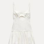 ZARA  mini dress balloon cut out Elegant White Sleeveless Dress Photo 7