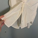 Caslon  Women's Twist Front Linen Blend Collared Blouse White‎ Sz Small Petite Photo 5