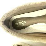 Crocs Size 6 Khaki Canvas Triple Comfort Flat Slip On Walking Workwear Boat Shoe Photo 6