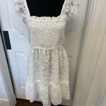 Altar'd State Altar’d State Square Neck White Lace Dress Flutter Sleeves Stretch NWOT Photo 1