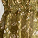 DKNY Jeans Sheer metallic peplum blouse size medium Photo 7