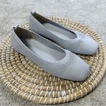 burudani Women’s Knit Flat Shoes Square Toe Comfort in Light Gray Size 7.5 Photo 0