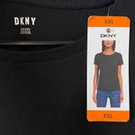DKNY NEW Organic Cotton Basic Short Sleeve T Shirt Black Size XXL Essential Photo 3