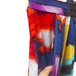 Bisou Bisou Multi Color Pleated Sleeveless Dress Size 12 Photo 7