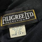 VINTAGE 1980S 90S Black + White Draped Cruella Deville style Dress M L Size M Photo 6