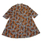 NWT ZURI Kenya Just One Dress in Slice of Life Cotton Button Down Shirtdress 1X Black Photo 0