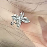 Classic Clover Clip Post Earrings Silver Photo 0