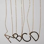 Boutique Gold Initial Pendant Necklace Letters A-Z Photo 4