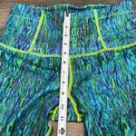 Tutu Blue Watercolor Mid Rise‎ Swim Yoga Leggings Blue Yellow Size Large Photo 10