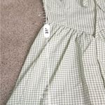 Green drop waist Gingham Sundress Photo 2