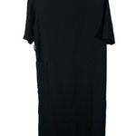 MNG by Mango Black Textured Formal Short Sleeve Long Maxi Dress Women Sz 4 Photo 1