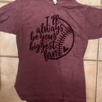 Maroon baseball mom shirt Purple Size M Photo 0
