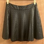 Ella Moss Ella Miss black leather cut out print mini skater skirt Photo 0