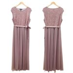 Candalite NWT Dress Formal Gown Mauve Tulle Skirt Lace Sequin Maxi Size XL NEW Photo 2