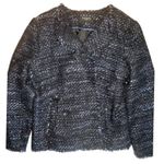 Talbots  Blue Black and light blue Tweed Blazer Jacket Size 10 P‎ Women Photo 0