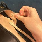 Kate Spade ♠️ BLACK STRAPPY LEATHER PLATFORM WEDGE SANDAL WITH BOW 8M Photo 4