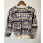 Newton Trading Co 100% Wool Shetland M North Isle Sweater Pink Blue EUC Warm Top Size M Photo 5