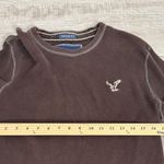 American Eagle  Waffle Knit Long Sleeve Shirt Brown Vintage Fit Men’s Large AEO Photo 4