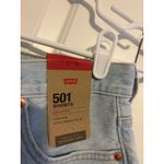 Levi's 501 High Rise Denim Shorts Light Wash Embroidered Cut Off Size 28 Photo 3