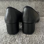 Black Block Heel Ballet Flats Size 5 Photo 2