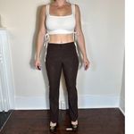 Vintage Brown Preppy Houndstooth Flare Trousers Size 4 MADE IN USA Photo 2