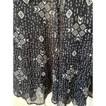 Garage  Kimono One Size‎ Sheer Black White Geometric Cover Up Duster ptp 20" L49" Photo 2