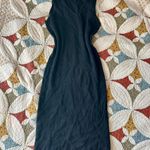 Elegant Italian black knit midi dress. Photo 1