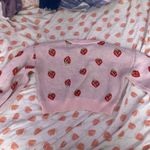 SheIn Cropped Strawberry Sweater Photo 1