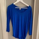 J.Crew  Cobalt 3/4 Sleeve Scoop Neck Tee Photo 0