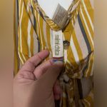 Mimi Chica Dress Yellow Striped button up dress lightweight Photo 9