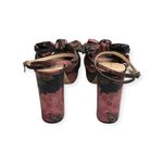 Loeffler Randall  ✿ Natalia Pleated Knot Platform Heel Sandal ✿ Metal Floral ✿ 9M Photo 4