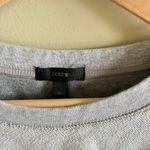 J.Crew Metallic Silver Shimmer Sweatshirt Top Womens Size M Hoodie Long Sleeve Photo 1