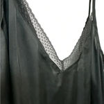 Aerie  strappy black cropped satin lace tank top NWT Photo 2