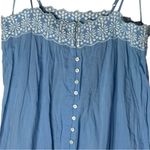 Free People Blue Embroidered Cottagecore Maxi Dress Size XS Photo 3