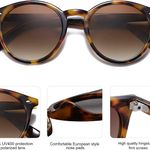  Retro Round Polarized Sunglasses for Women Men Classic Vintage Sunnies Photo 3