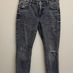 CAbi High Skinny Distressed Gray Raw Hem Jeans Style 3939 Size 4 Photo 0