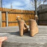 Veronica Beard  Dali Suede Peep-Toe Wedge Sandals in‎ Sand Size 8.5 Photo 6