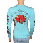 Ed Hardy Love Kills Slowly Rhinestone V Neck Sweater Photo 3