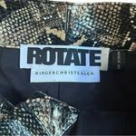 ROTATE Birger Christensen Faux Leather Midi Skirt Snakeskin Buttondown Size 2 Black Photo 8