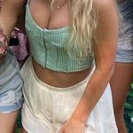 ZARA Gingham Corset Top Photo 4