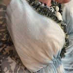 Babydoll Y2K Halter Neck Backless Ball Gown Printed Empire Line Dress Blue Size 10 Photo 10