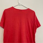 Alfred Dunner Coral Red Crochet Lace Overlay 1/4 Zip Zipper Short Sleeve Blouse Photo 12