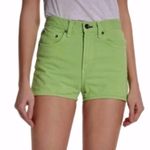Rag and Bone  Justine Bright Green Denim Shorts 24" Photo 0