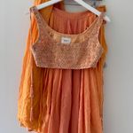 Sani Asra Dhoti Orange Set Photo 3