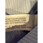 ZARA Oversized Striped Boat Neck Button Down Collar Shirt Long Sleeve XS Blue Photo 9