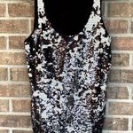 EXPRESS - Camo sillver and black sequined tank top by  size small/petite Photo 0