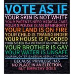 Vibrant Short Sleeve Crew Political Vote As If Tee Shirt Deep Gray size M (6) Photo 1