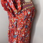 Johnny Was Johnny‎ Was Red Floral Jasmine Dress Medium M Photo 5